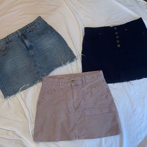 jean skirt lot